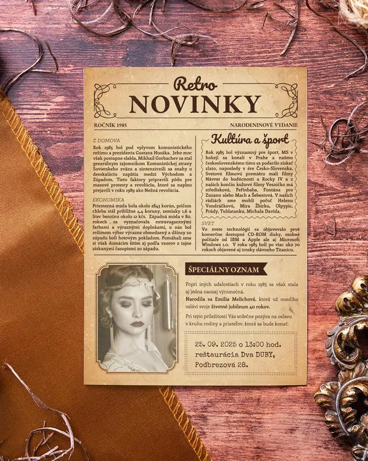 Ročníkovka: Retro noviny 02 staro žltá 5/7