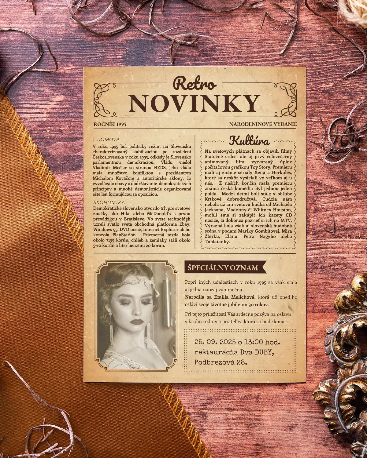 Ročníkovka: Retro noviny 02 staro žltá 6/7
