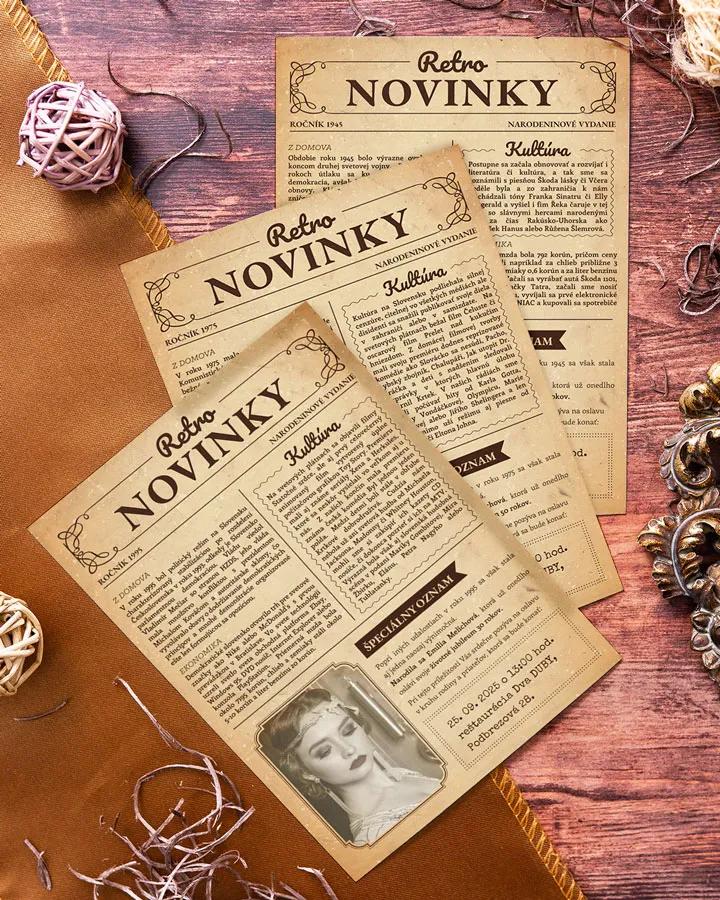 Ročníkovka: Retro noviny 02 staro žltá