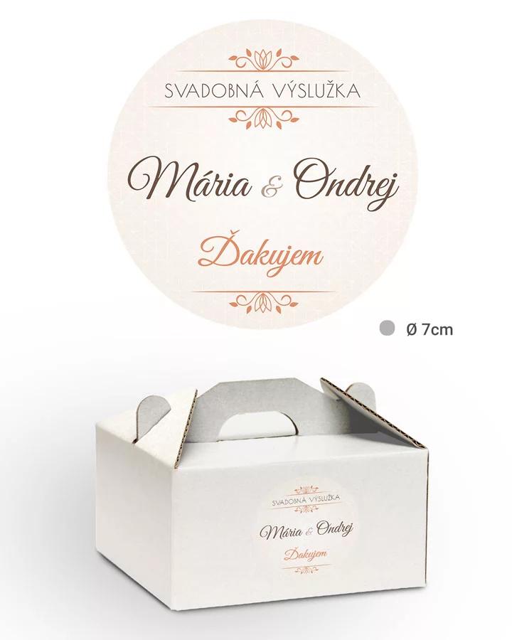Svadobné samolepky na výslužky Okamihy lásky 2/3