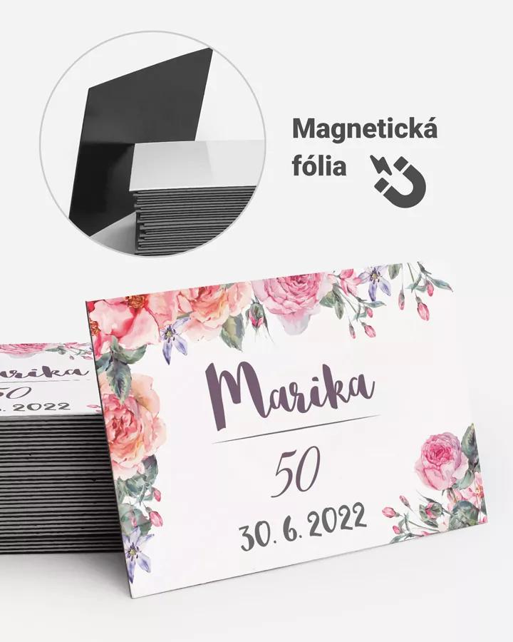 Pamätné magnetky z oslavy obdĺžnik - Šípové ruže