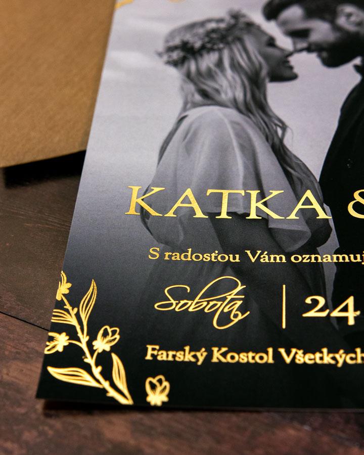 Metalické svadobné oznámenia s vlastnou fotkou 02 2/5