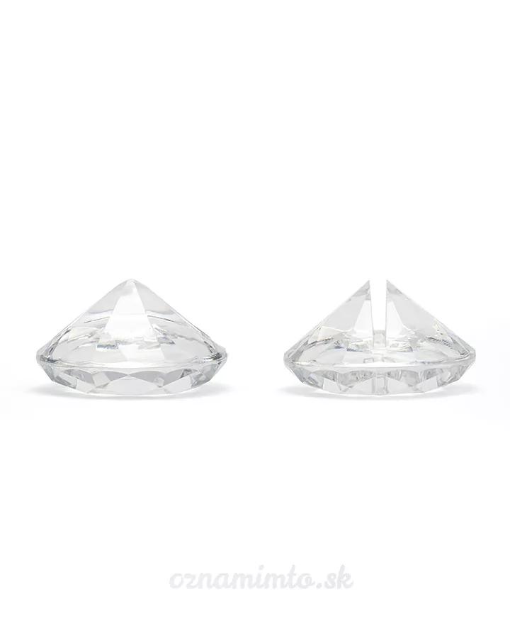 Stojan na menovky - biely diamant 1/2