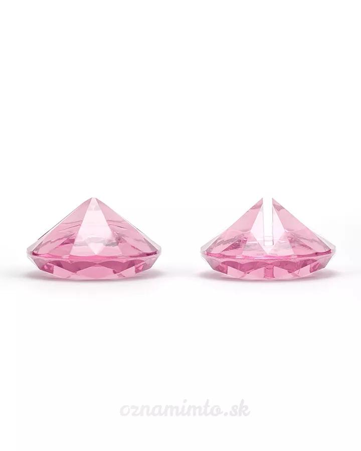 Stojan na menovky - ružový diamant 1/2