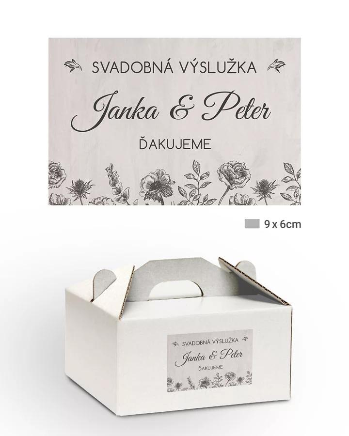 Nálepky na výslužkys motívom Poľné kvety (svetlé) 1/3
