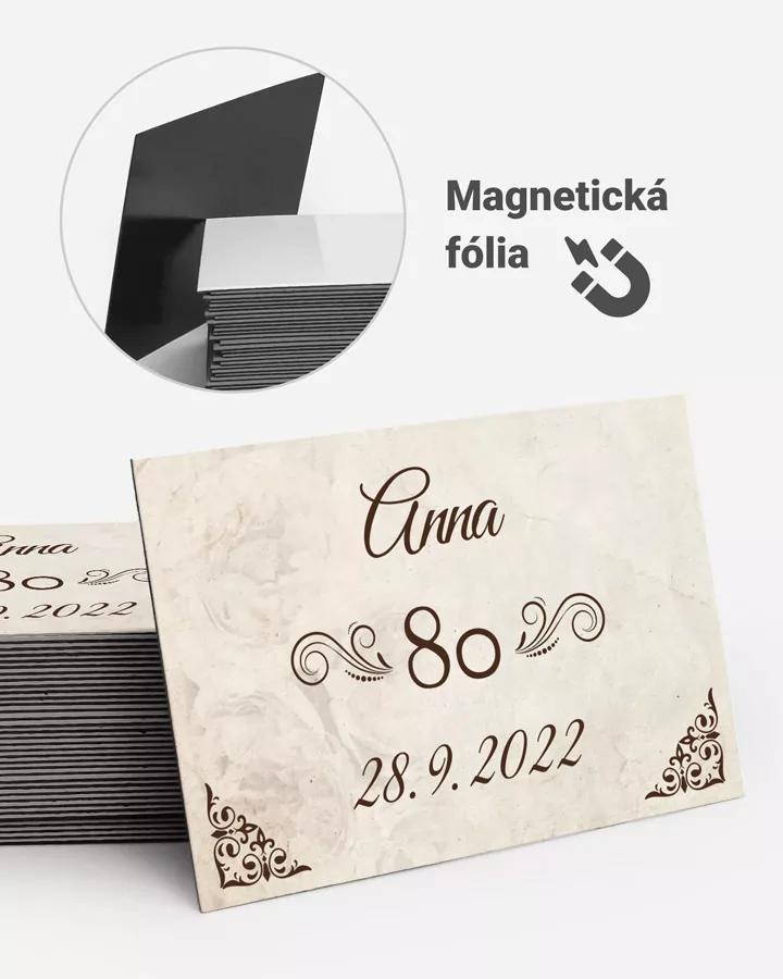 Pamätné magnetky z oslavy obdĺžnik - Vintage 01