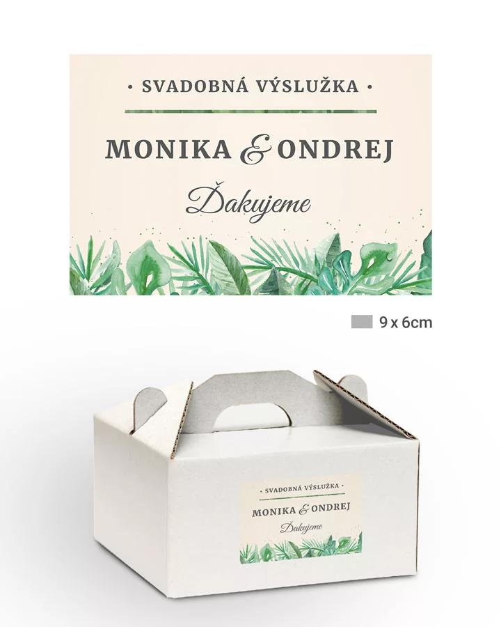 Nálepky na výslužkys motívom v Greenery motíve 1/3