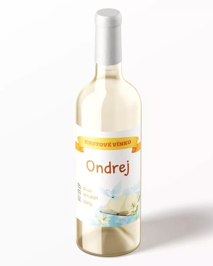 Etikety na víno a pálenku zo sviatosti krstu, prijímania, konfirmácie - motív 08 1/3
