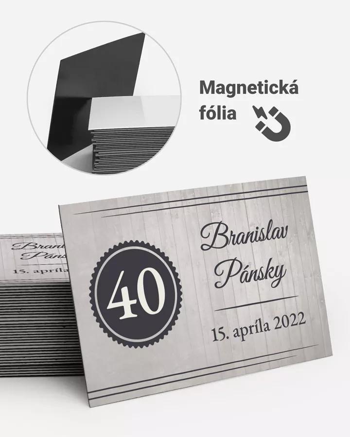 Pamätné magnetky z oslavy obdĺžnik - Vintage 02 svetlé