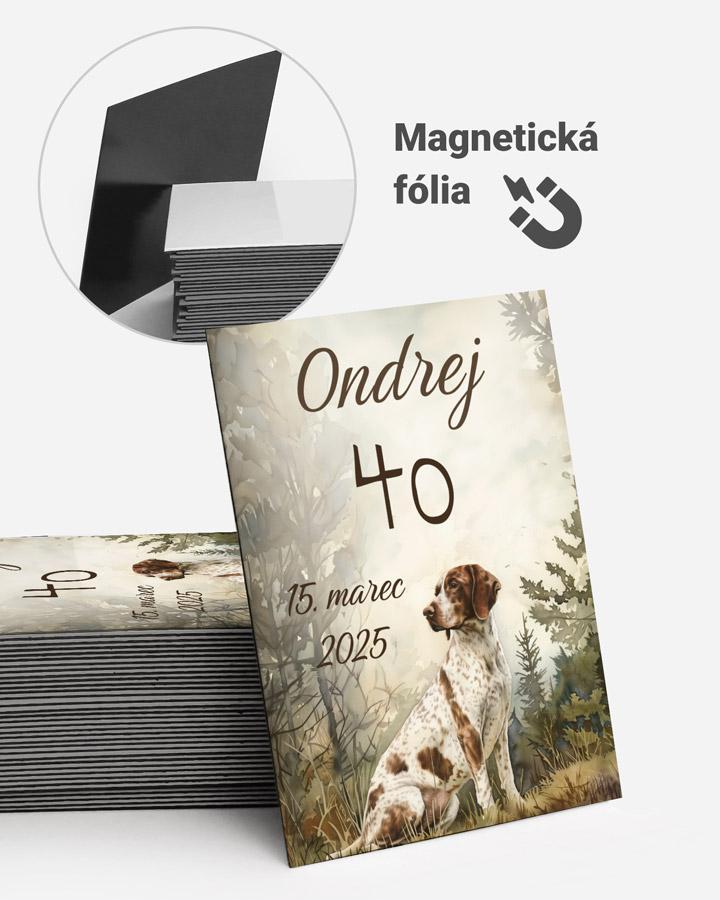 Pamätné magnetky z oslavy  - Poľovný pes 01