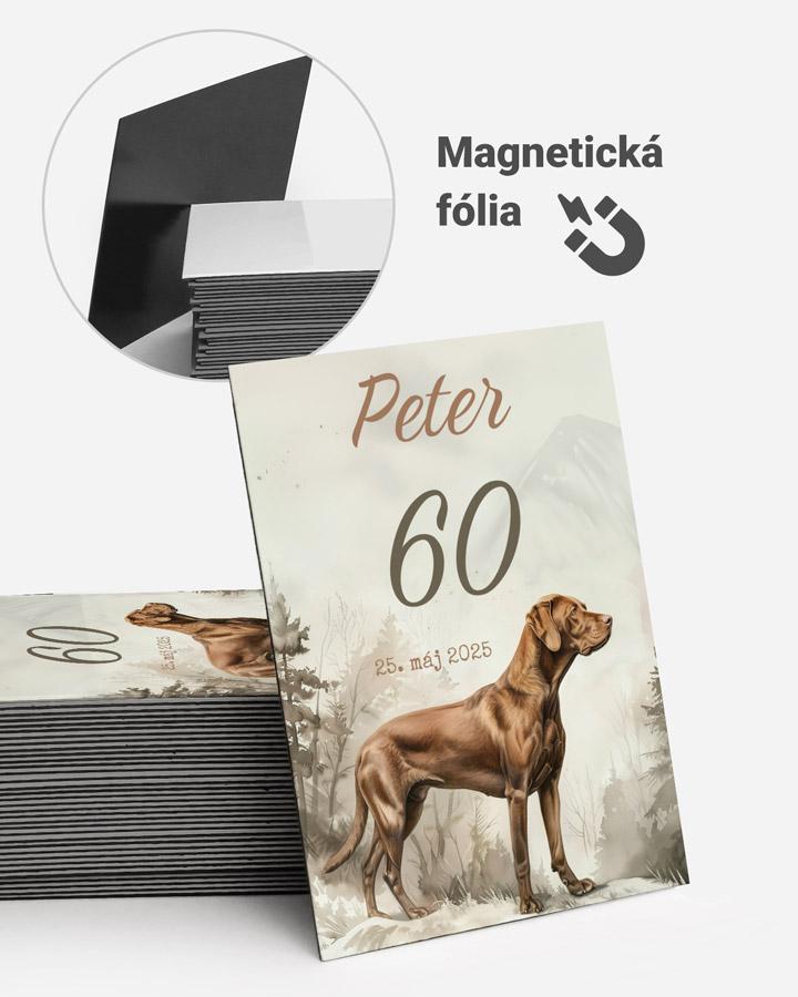 Pamätné magnetky z oslavy - Poľovný pes 02