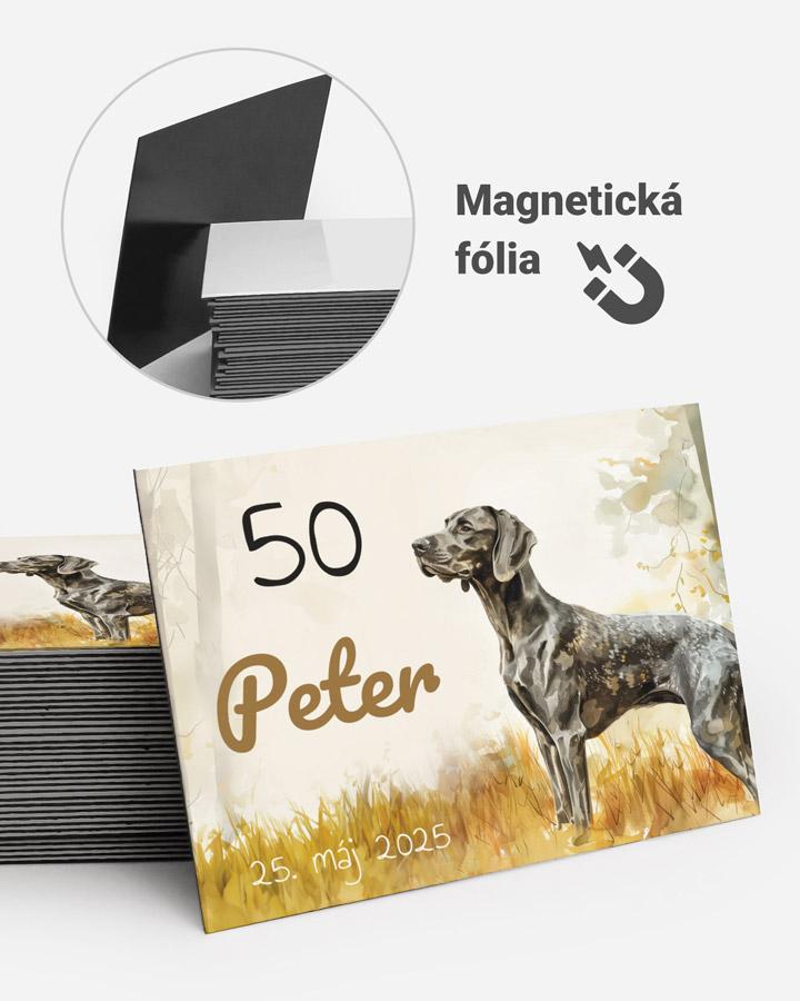 Pamätné magnetky z oslavy  - Poľovný pes 04