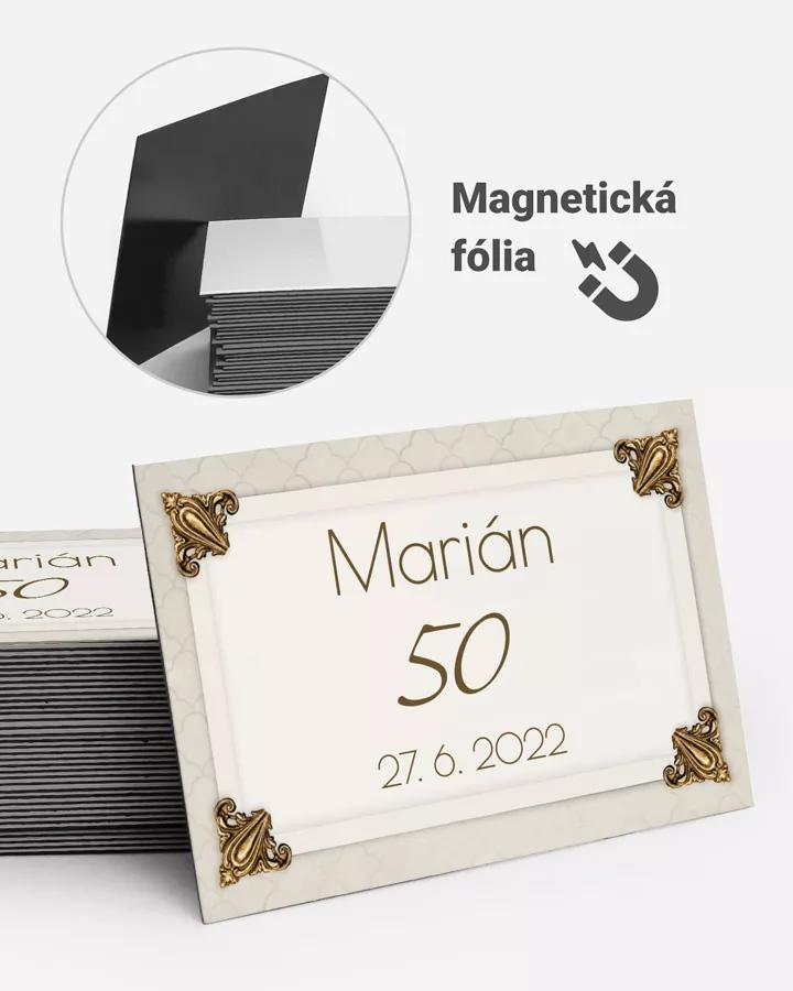 Pamätné magnetky z oslavy obdĺžnik - Vintage 03