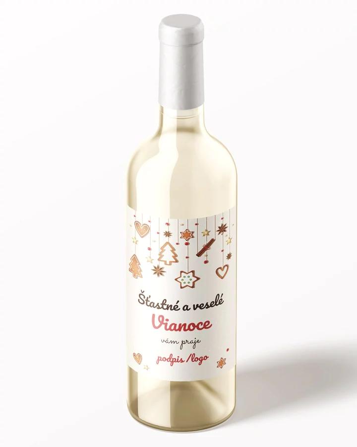 Vianočná etiketa na víno / pálenku - motív 10 2/3