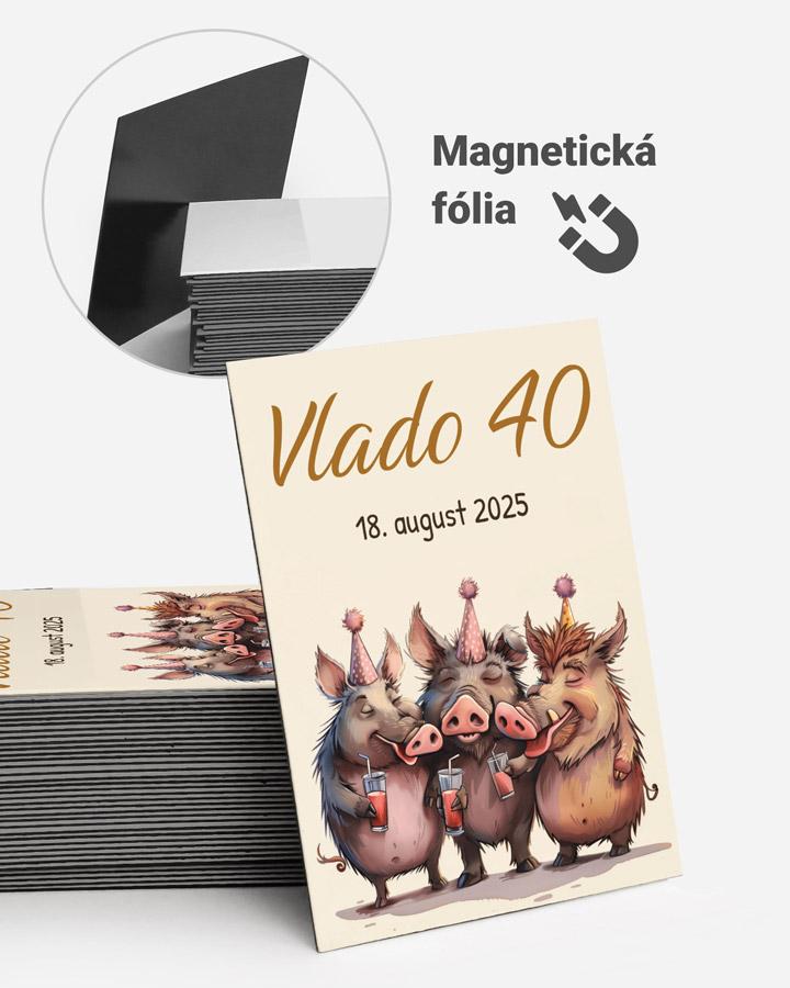 Pamätné magnetky z oslavy  - Párty divočákov