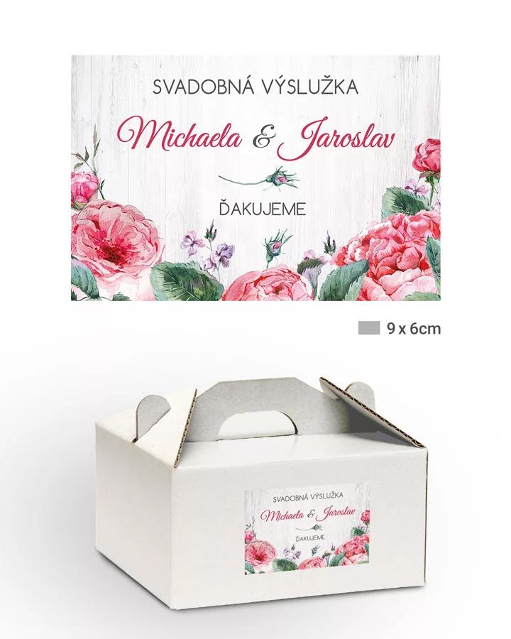 Nálepky na výslužky so šípovými ružami 1/3