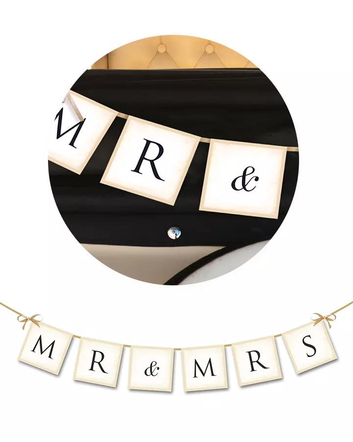 Banner Mr & Mrs - vintage