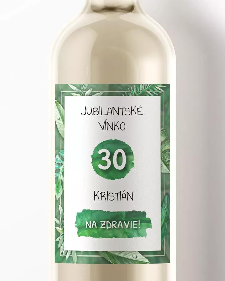 Etikety na víno / pálenku Greenery