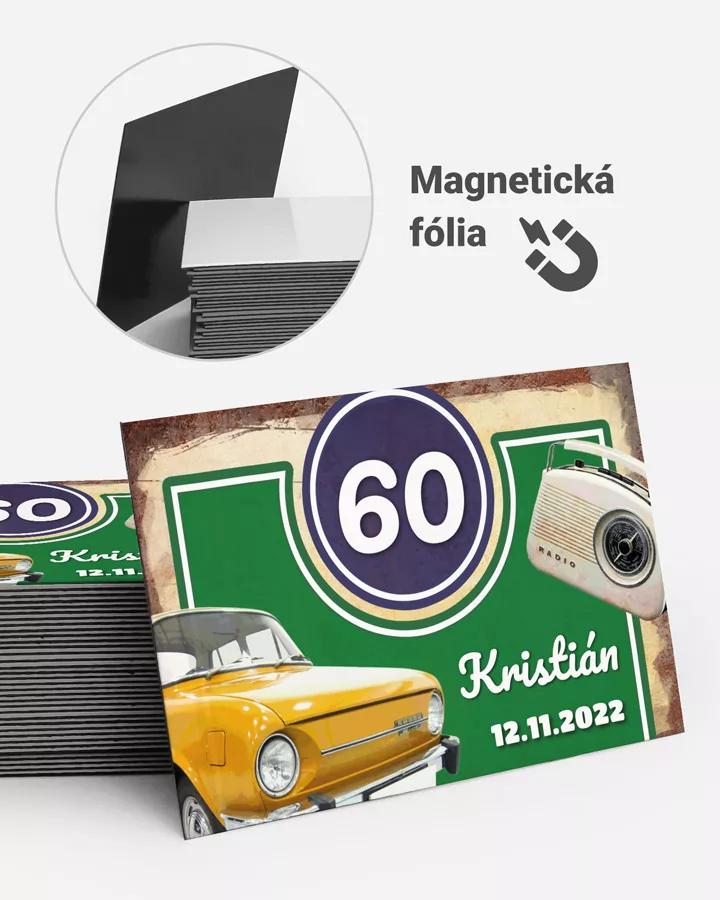 Pamätné magnetky z oslavy obdĺžnik - Slovenské retro