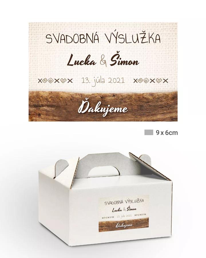 Nálepky na výslužky s ľudovým dreveným motívom 1/3