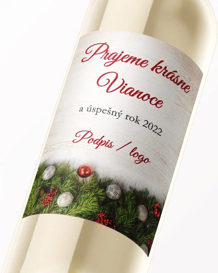 Vianočná etiketa na víno / pálenku - motív 14 1/3