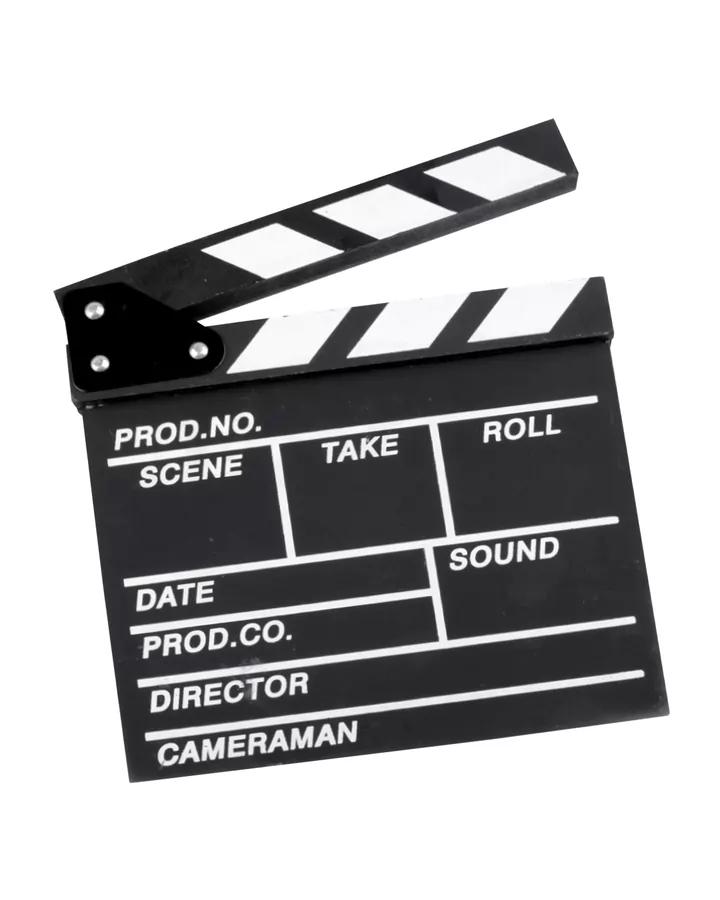 Drevená filmová klapka 1/2