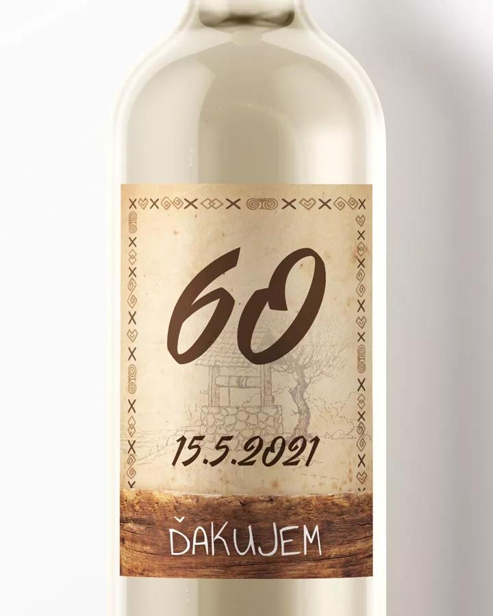Etikety na víno / pálenku s ľudovým motívom