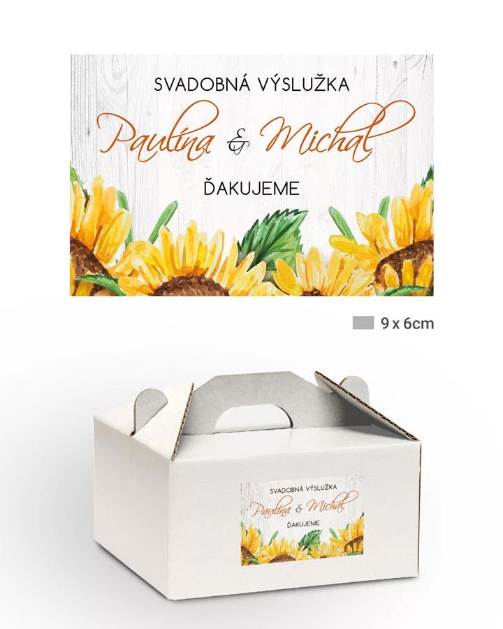 Nálepky na výslužky s motívom slnečnice 1/3