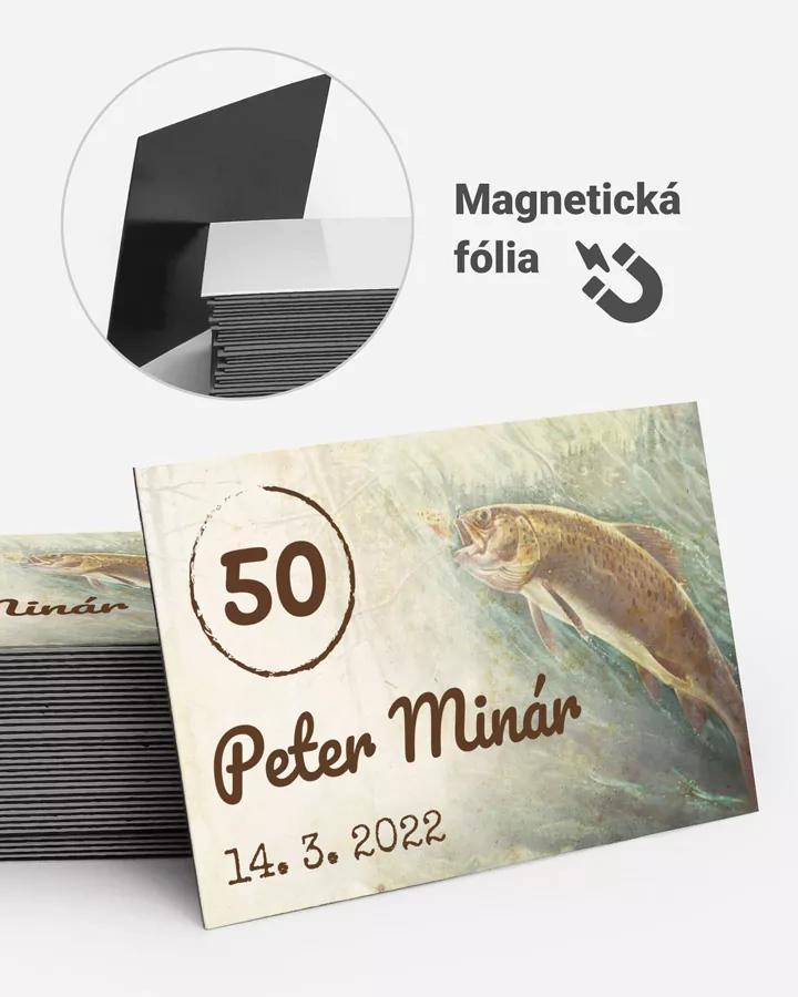 Pamätné magnetky z oslavy obdĺžnik - Rybár