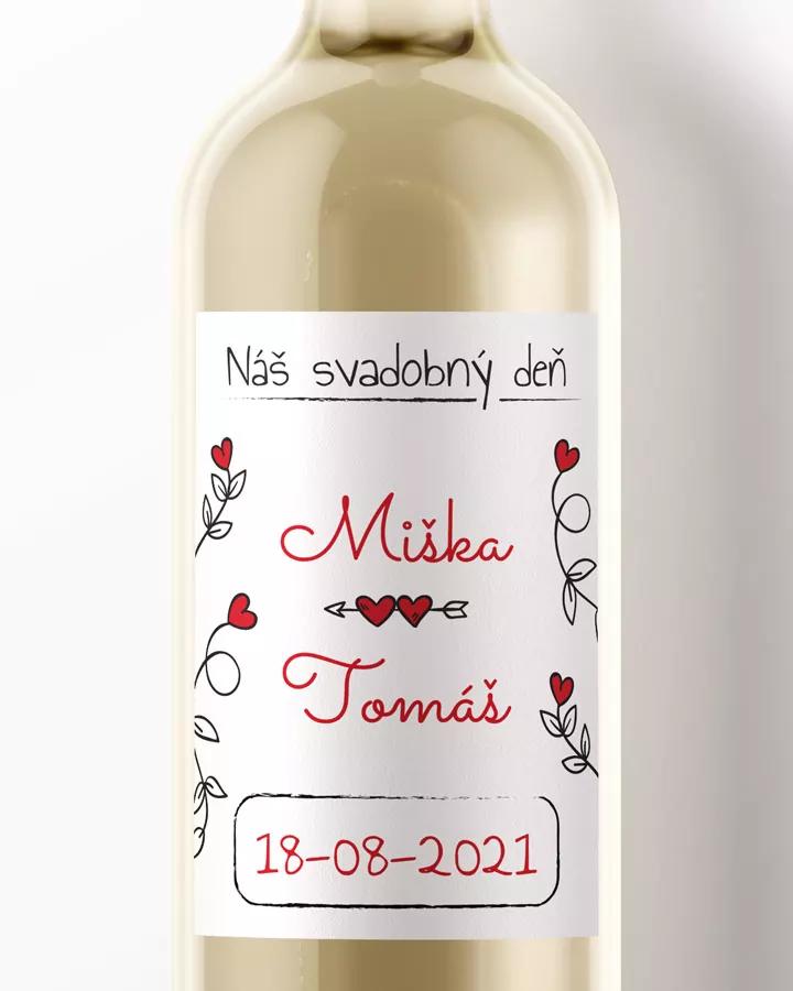 Svadobné etikety na víno / pálenku kraft