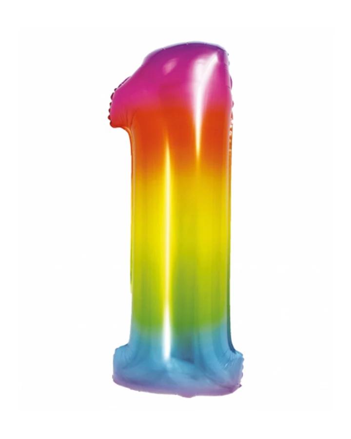 Balón číslo 1 dúhový veľký 76cm
