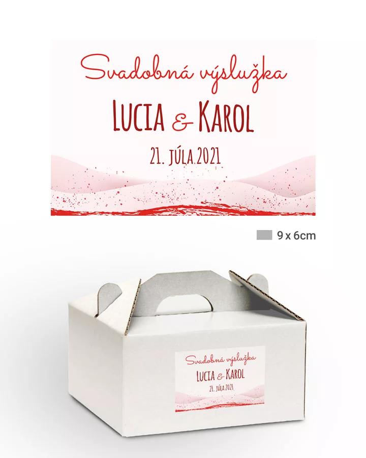 Nálepky na výslužky s motívom Svadobný bicykel 1/3