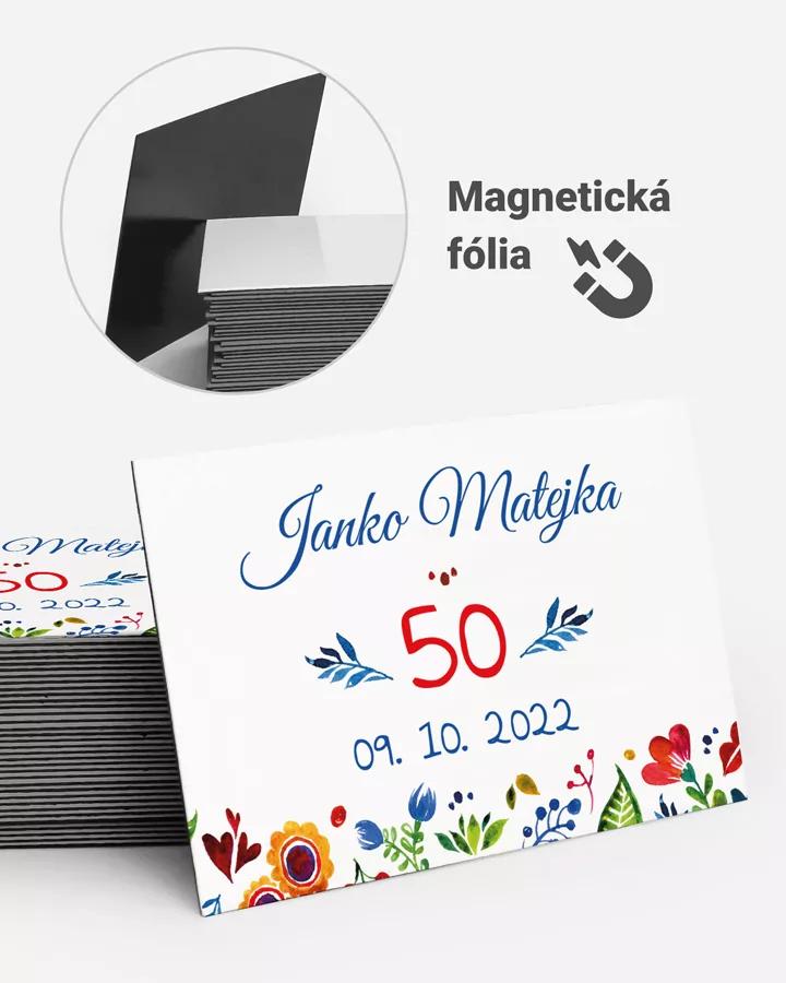 Pamätné magnetky z oslavy obdĺžnik - Folklórny motív