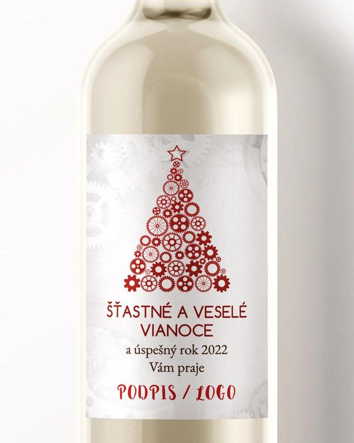 Vianočná etiketa na víno / pálenku - motív 22