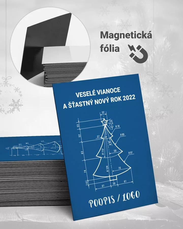 Vianočné magnetky - motív 23 (modrá)