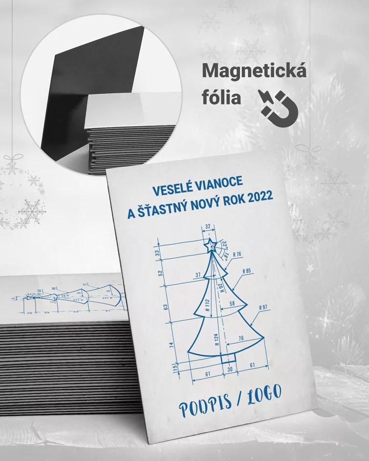 Vianočné magnetky - motív 23 (biela)