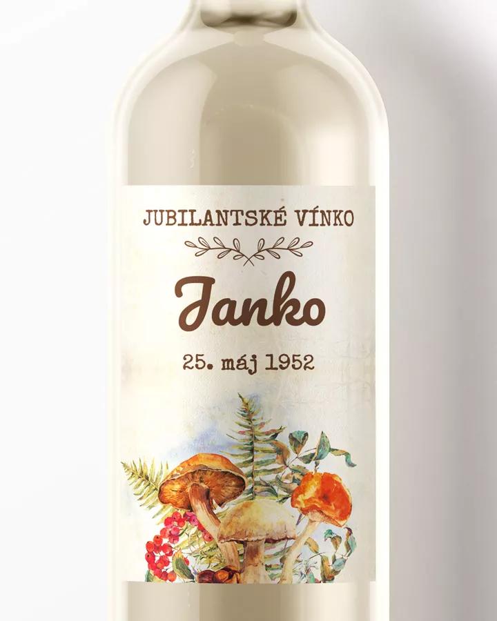 Etikety na víno / pálenku Lesné huby