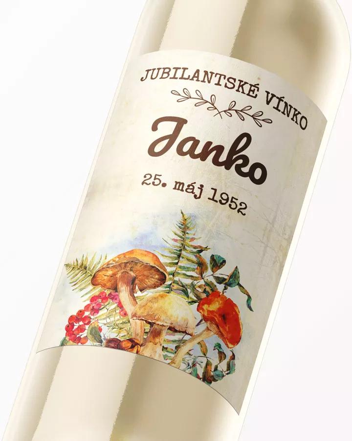Etikety na víno / pálenku Lesné huby 2/3