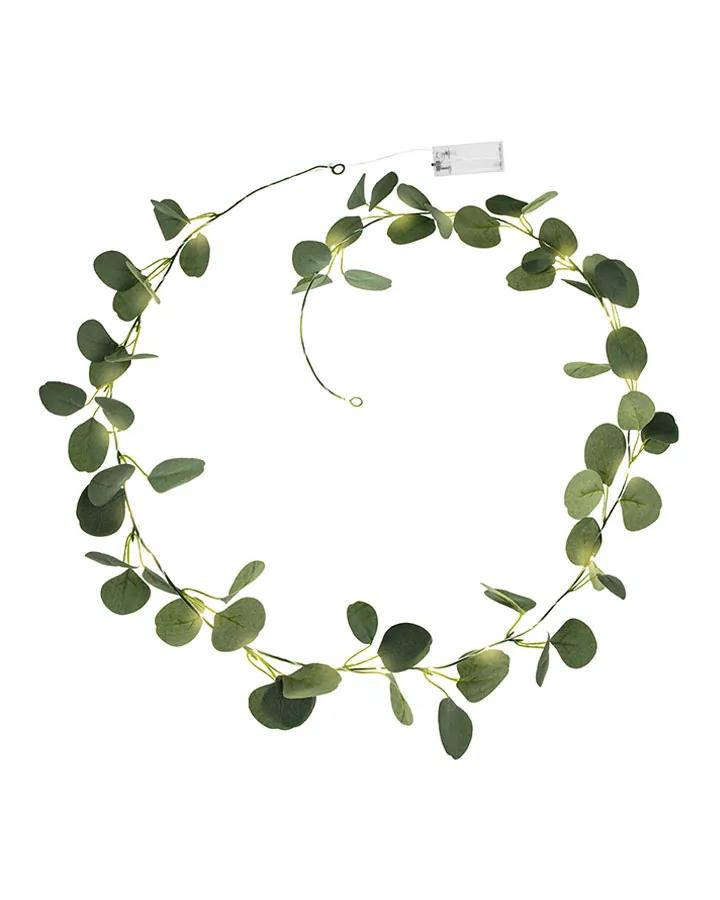 Girlanda Eukalyptus s LED reťazou, dĺžka 2m