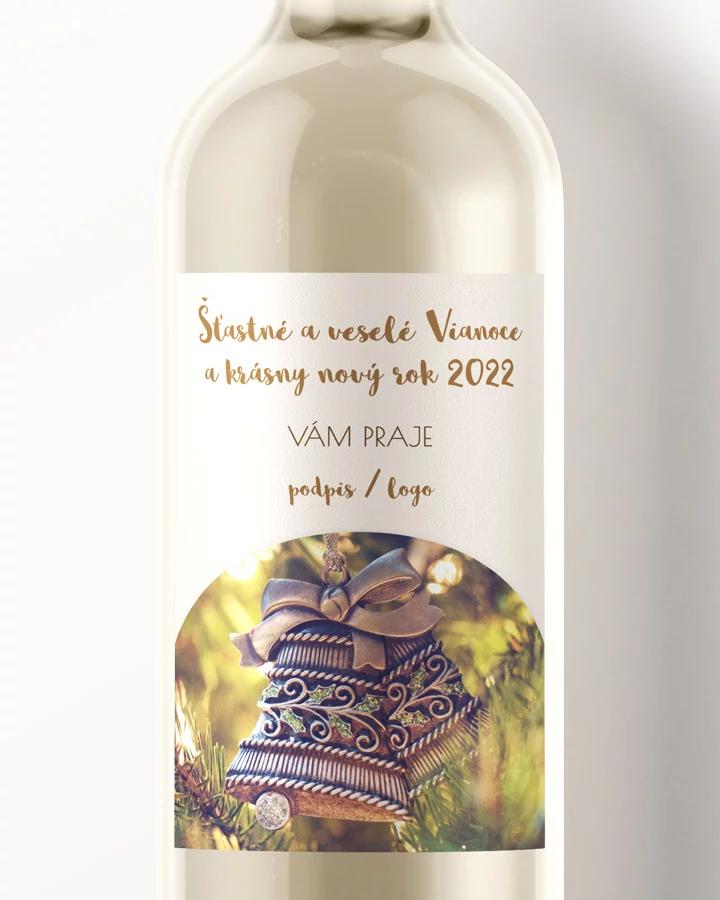 Vianočná etiketa na víno / pálenku - motív 25
