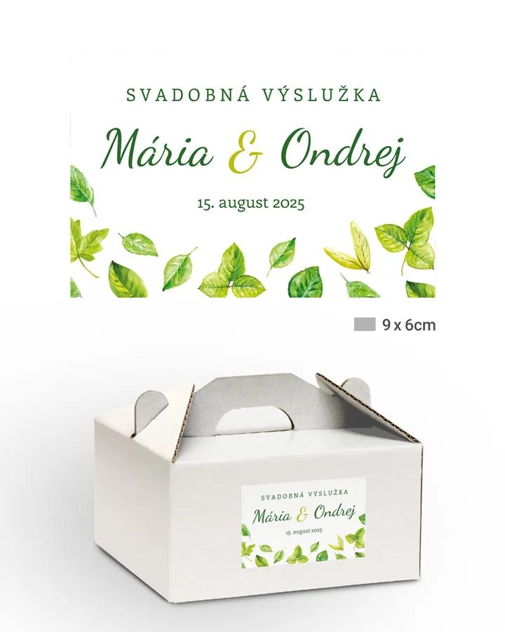 Nálepky na výslužky Svieže listy 02 1/3