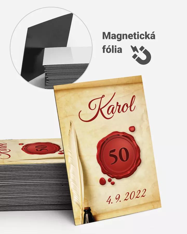 Pamätné magnetky z oslavy obdĺžnik - Starý zvitok