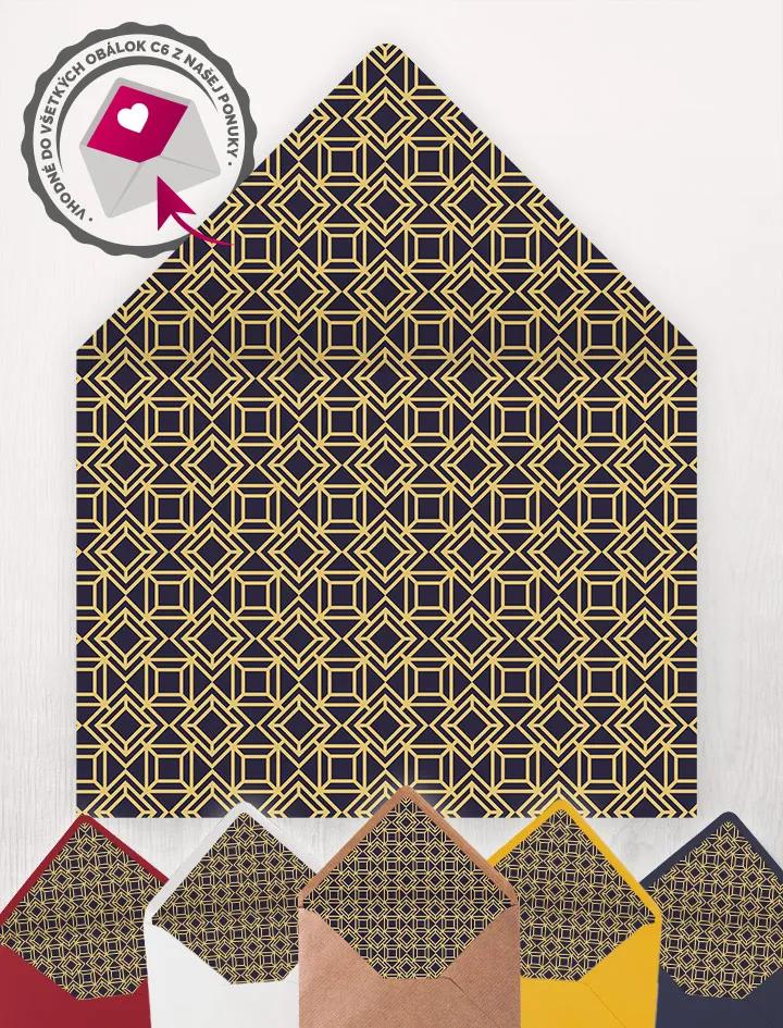Vnútorná vložka do obálky - Art deco 02