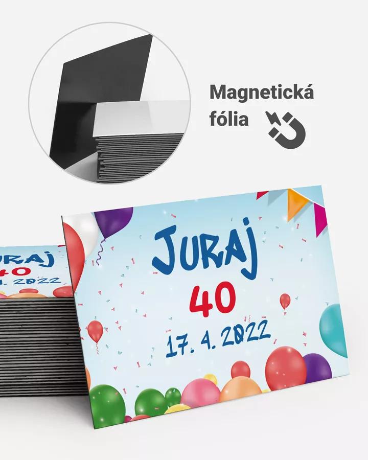 Pamätné magnetky z oslavy obdĺžnik - Párty balóny
