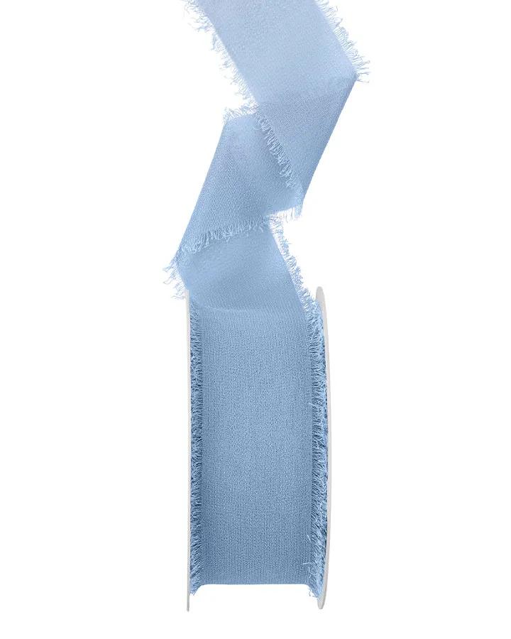 Šifónová stuha modrá, 4cm, návin 10m