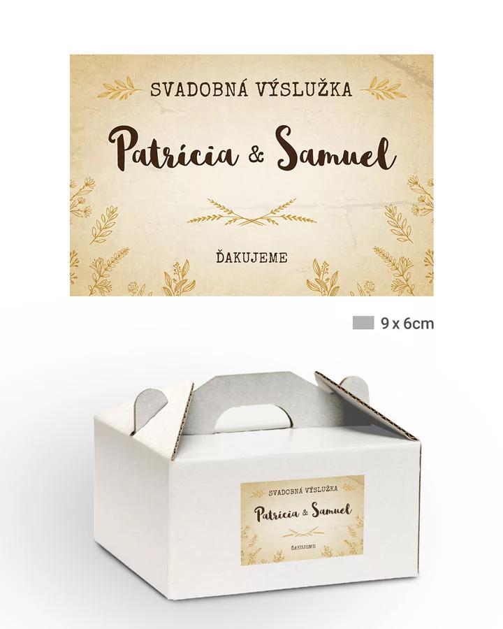 Nálepky na výslužky Vintage poľné kvety 1/3