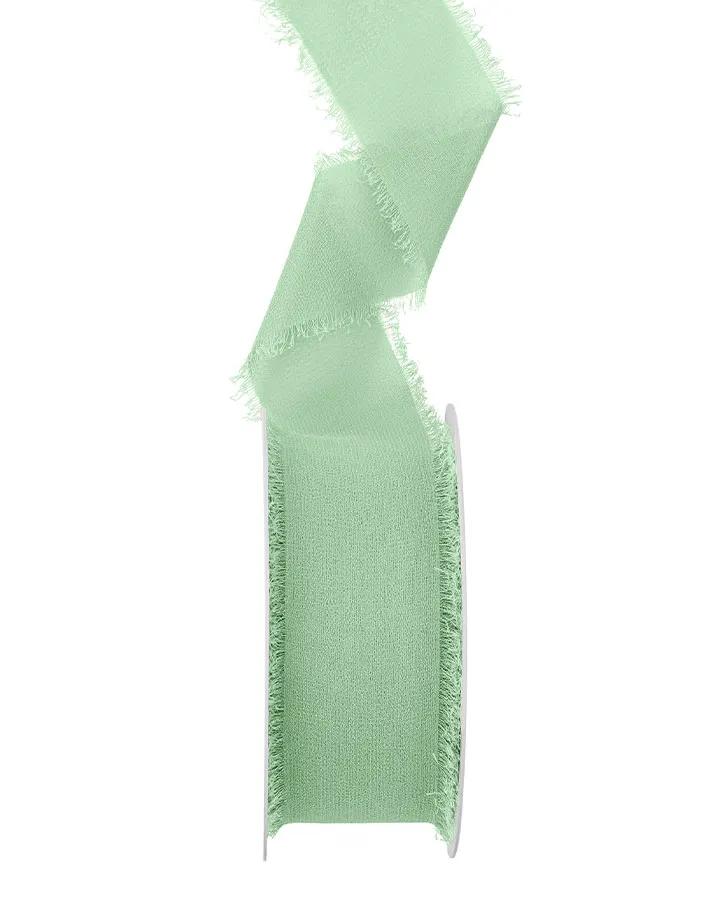 Šifónová stuha sage zelená, šírka 4cm, návin 10m