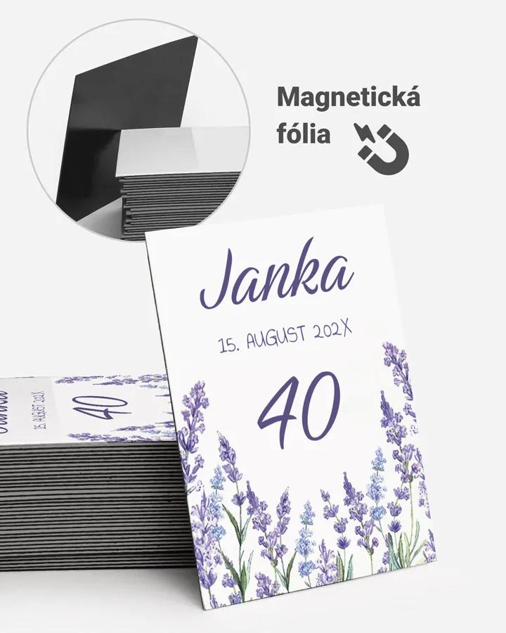 Pamätné magnetky z oslavy - Levanduľa 01