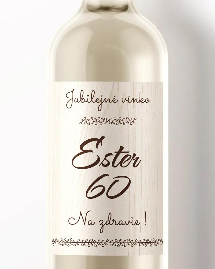Etikety na víno / pálenku motív Svetlé drevo