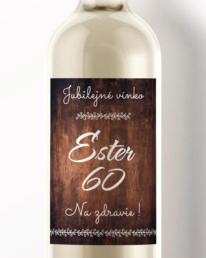 Etikety na víno / pálenku motív Tmavé drevo